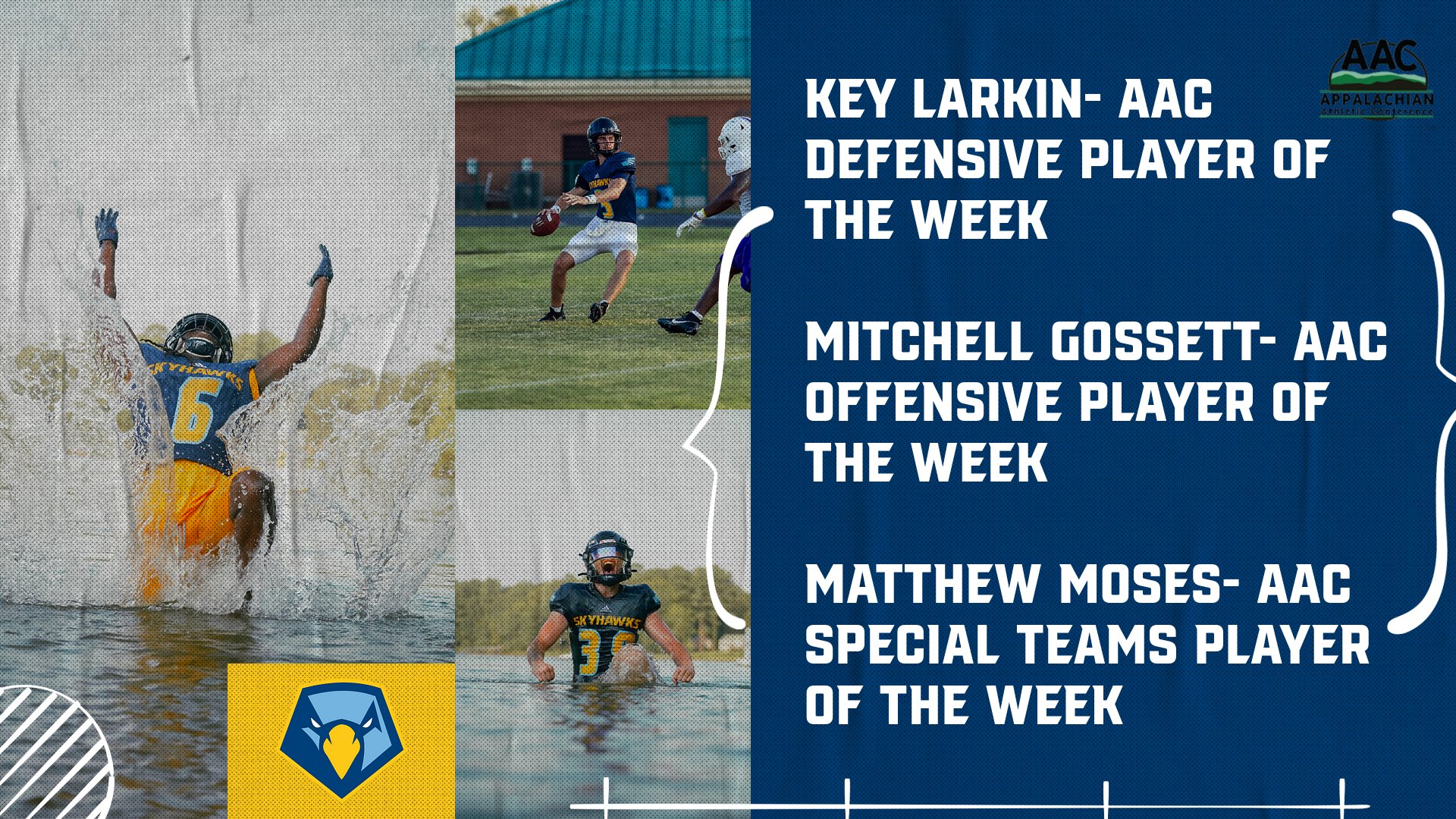 Point Football makes the clean sweep for AAC Football Players of the Week