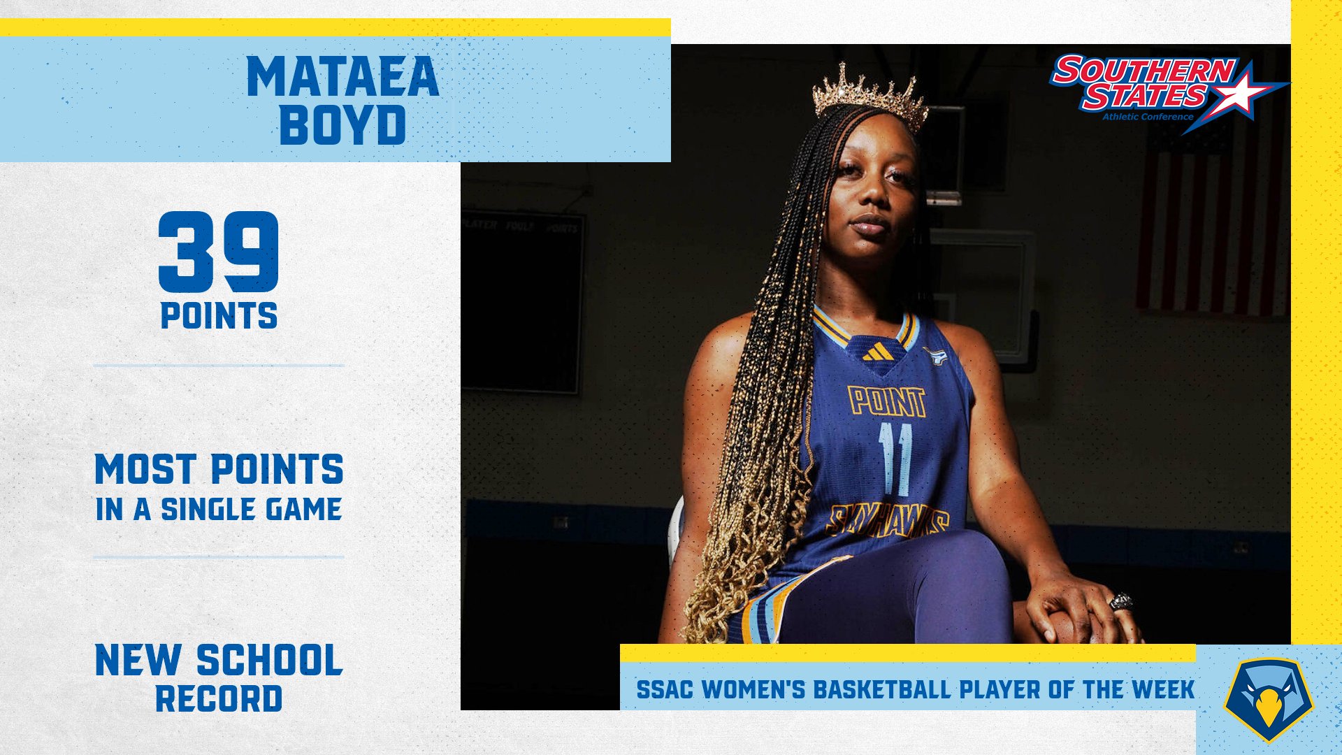 Mataea Boyd&rsquo;s record setting weekend earns her SSAC Women&rsquo;s Basketball Player of the Week
