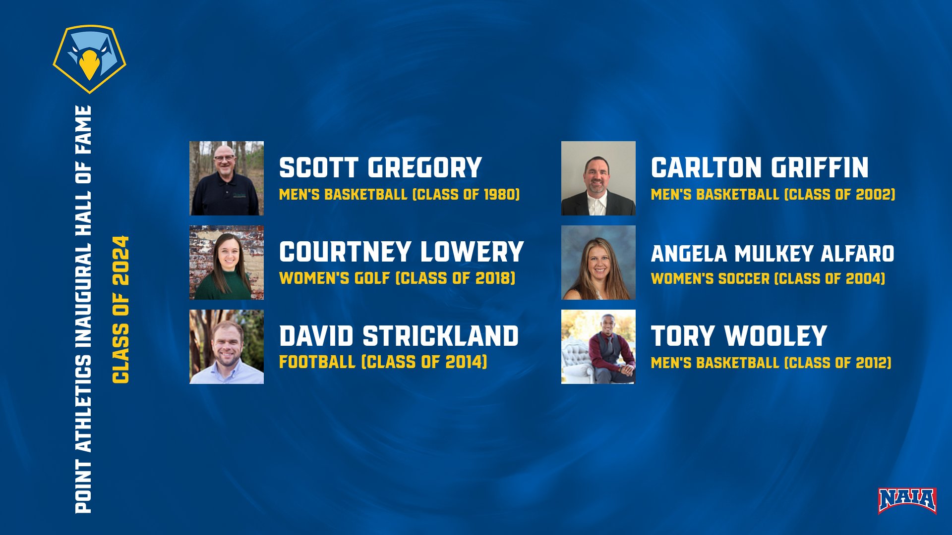 Point Athletics Announces Inaugural Hall of Fame Class of 2024