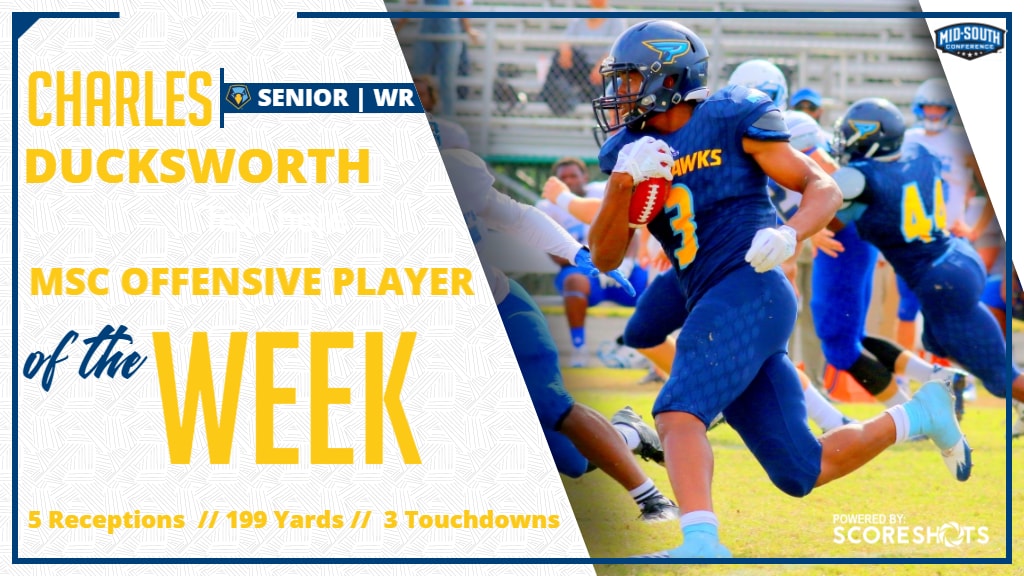 Football: Ducksworth Named MSC Offensive Player of the Week