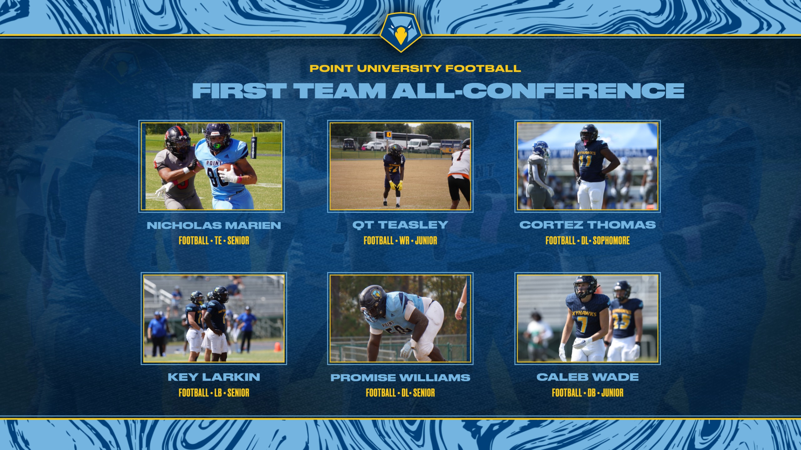 Point University Football Adds All-Conference Honors to their storied Program