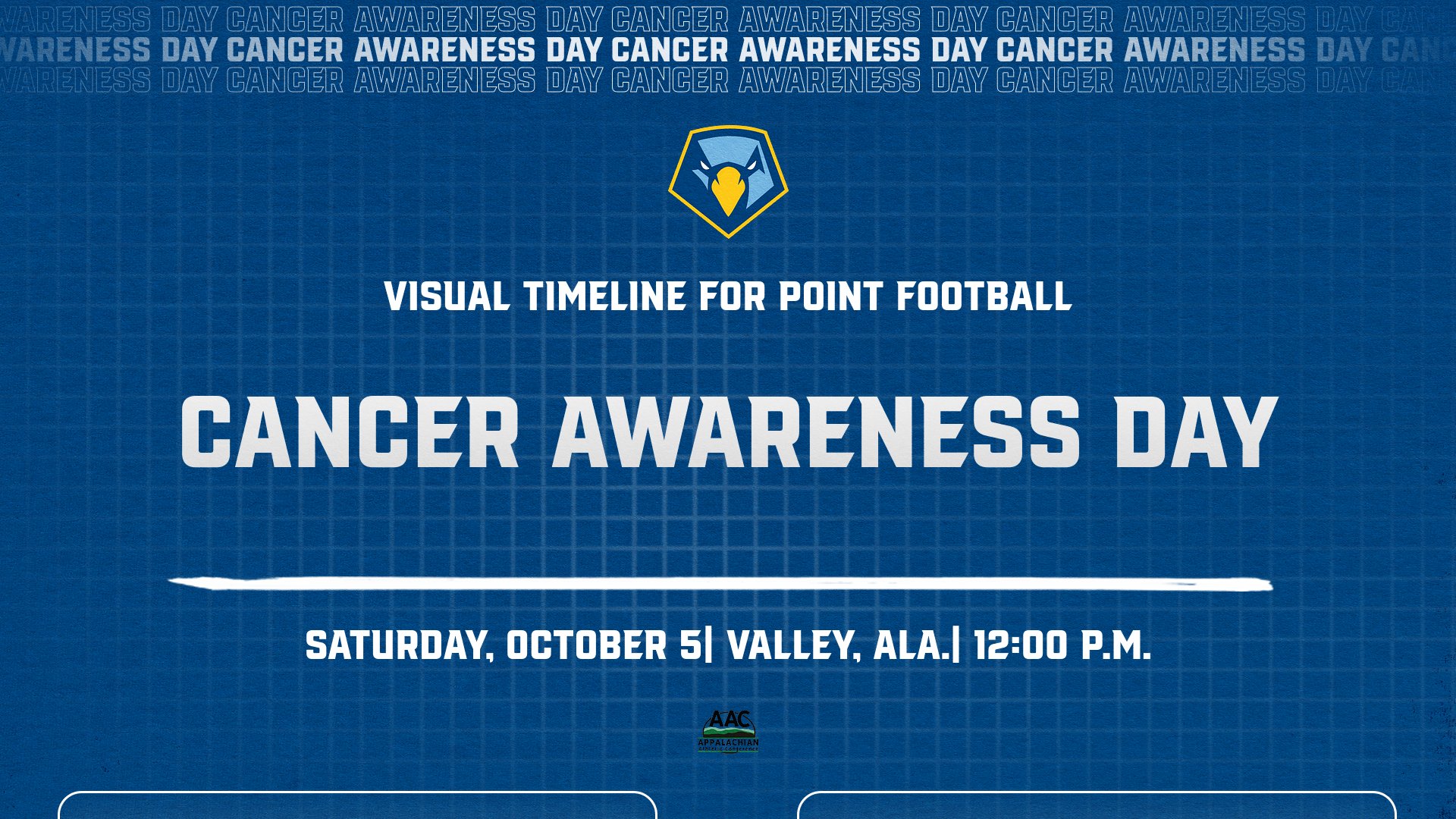 Visual Pregame Timeline on Saturday, Oct. 5 for Cancer Awareness Day