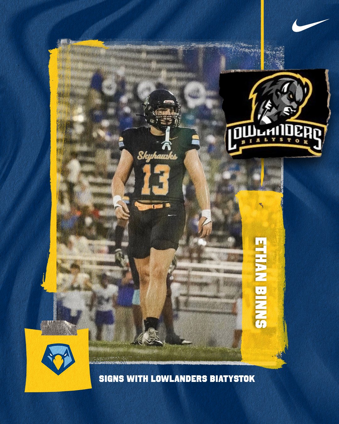Skyhawks Standout Ethan Binns Signs Professional Contract
