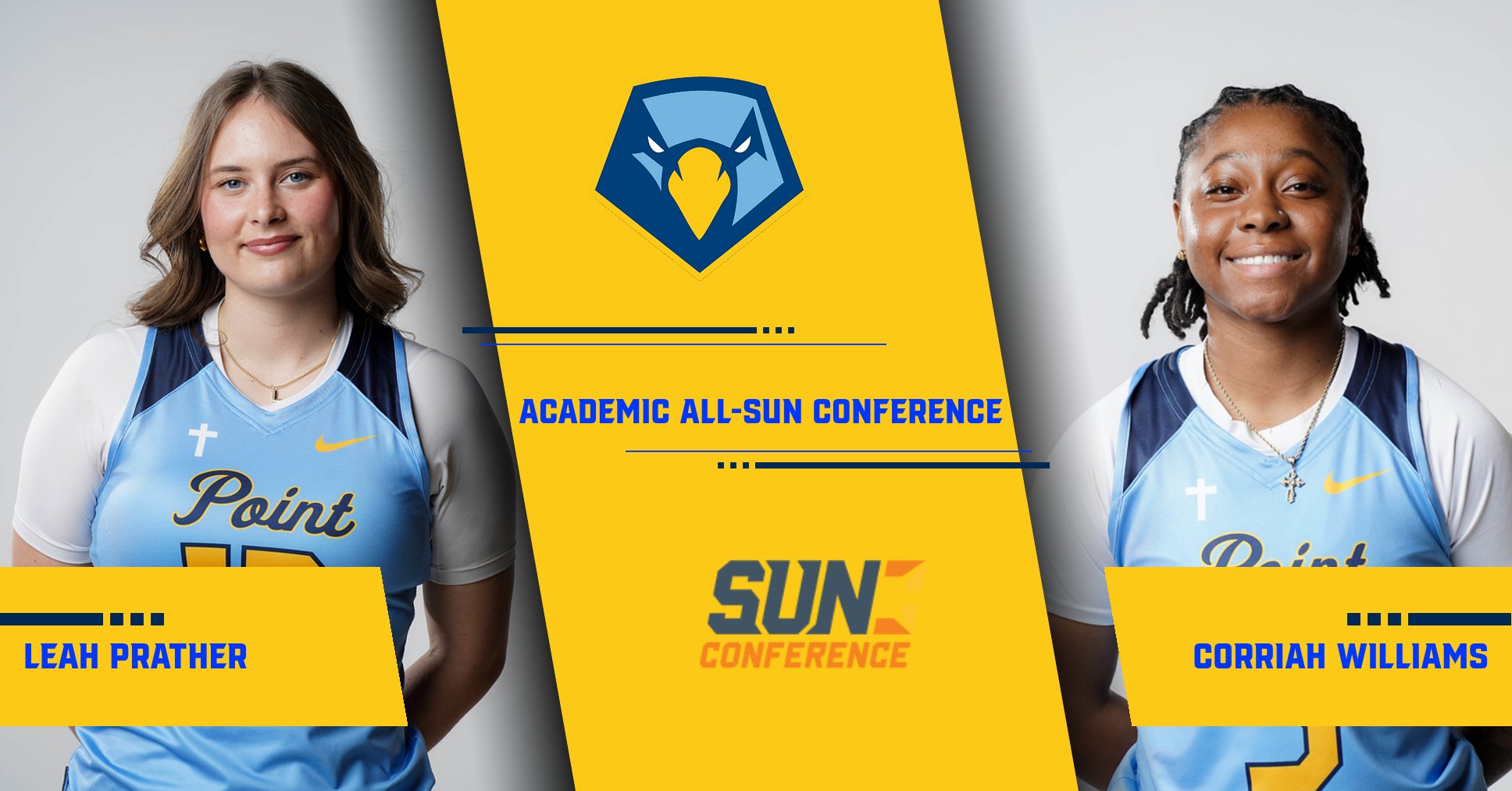 Corriah Williams and Leah Prather Named 2026 Spring Academic All-Sun Conference Honorees