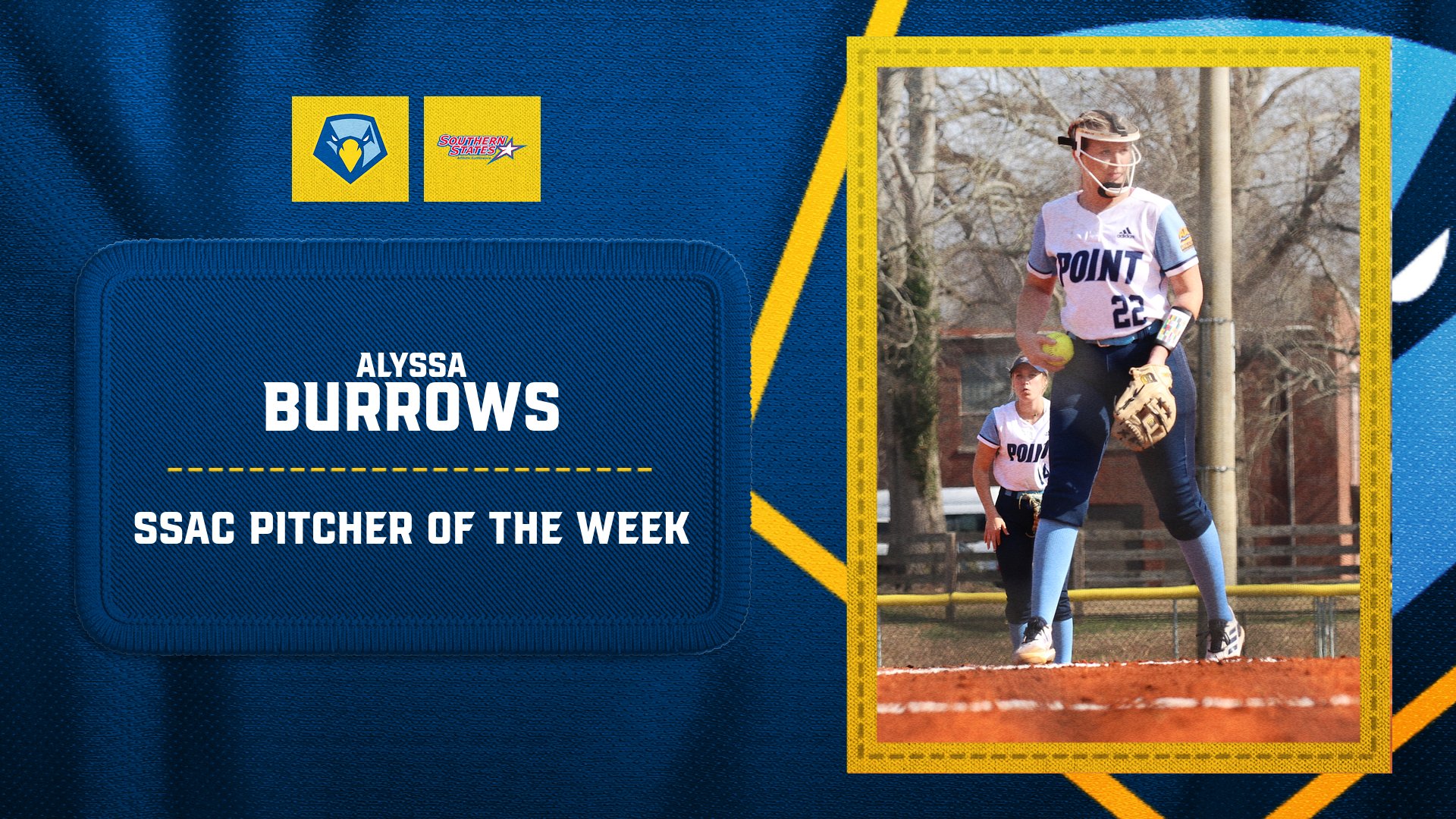 Alyssa Burrows&rsquo; Stellar Collegiate Debut earns her SSAC Softball Pitcher of the Week