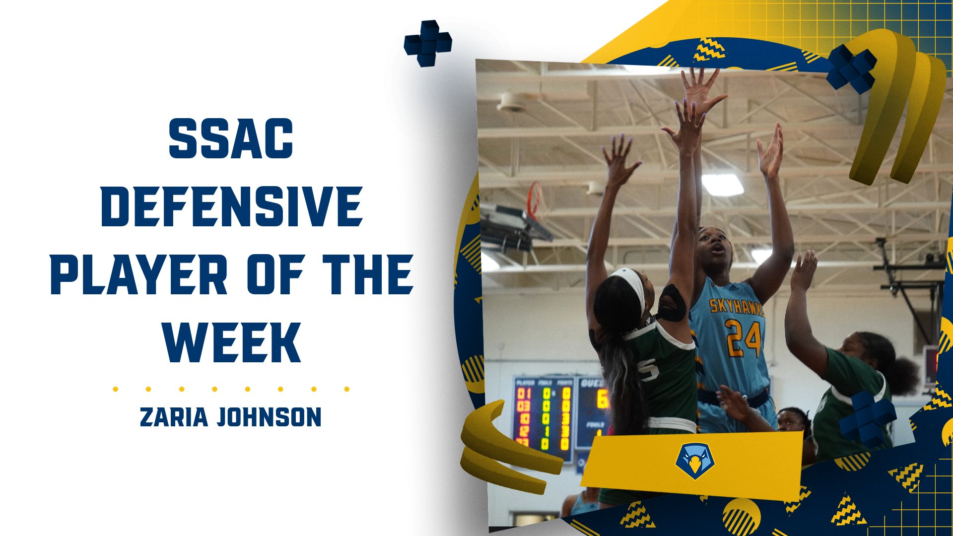 Zaria Johnson adds her second SSAC Defensive Player of the Week Honor
