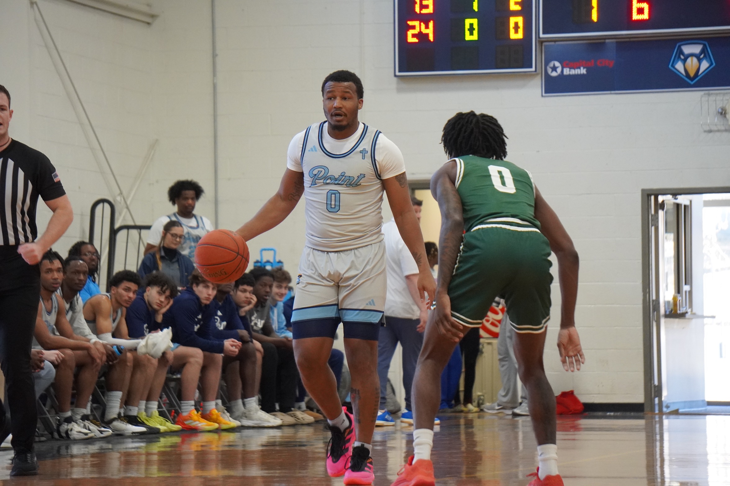 Point Men&rsquo;s Basketball OutHawks Thomas in Home SSAC Play